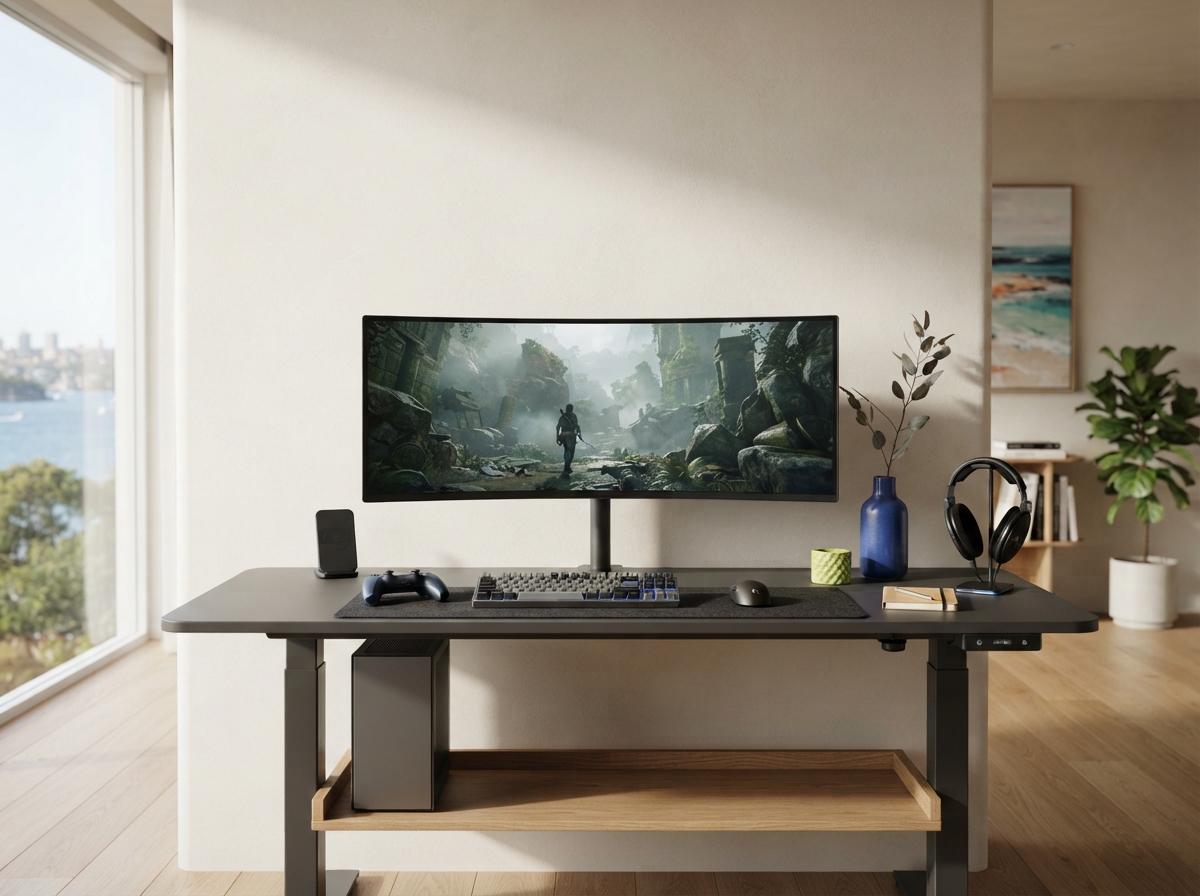 Contemporary gaming setup for Level Harbour Australia
